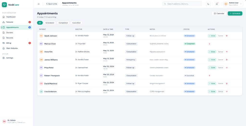 Hospital HRMS screenshot 3