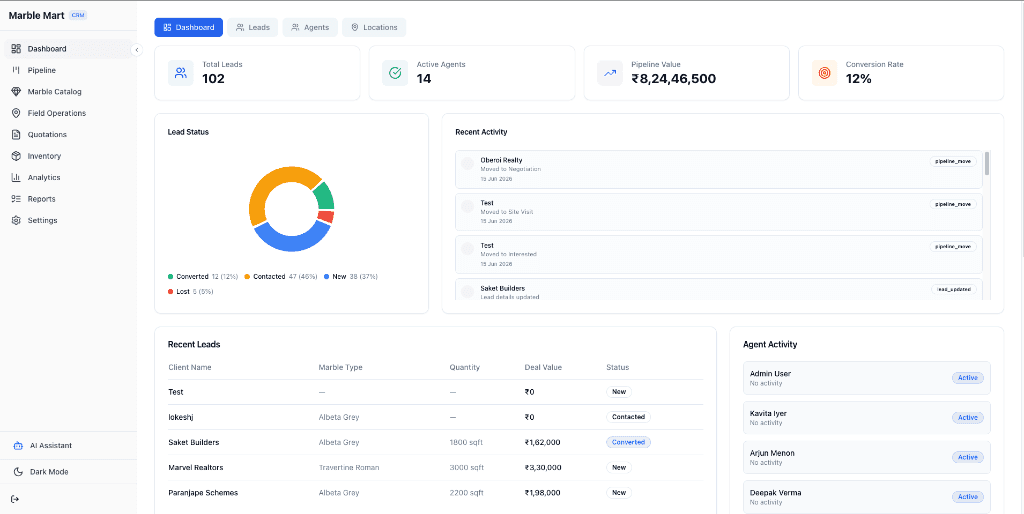 MarbleMart CRM screenshot 2