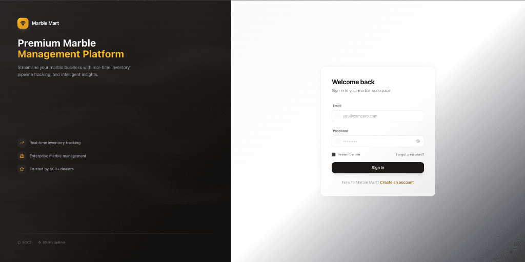 MarbleMart CRM screenshot 1