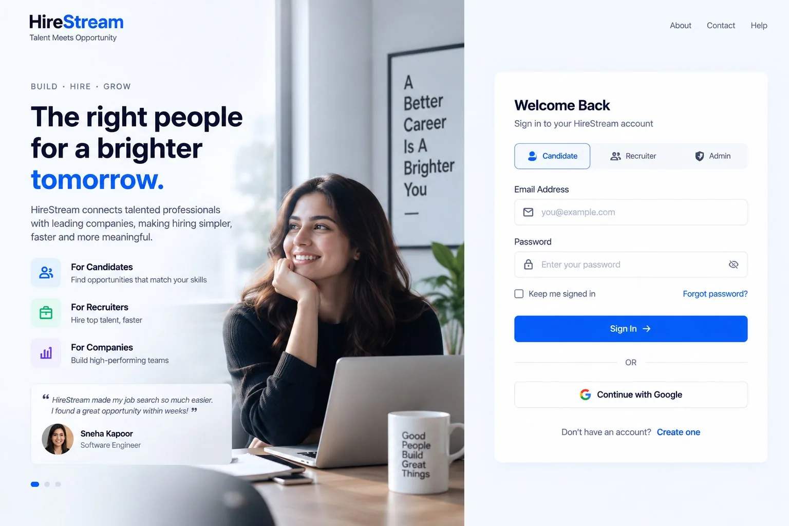 HireStream screen 2