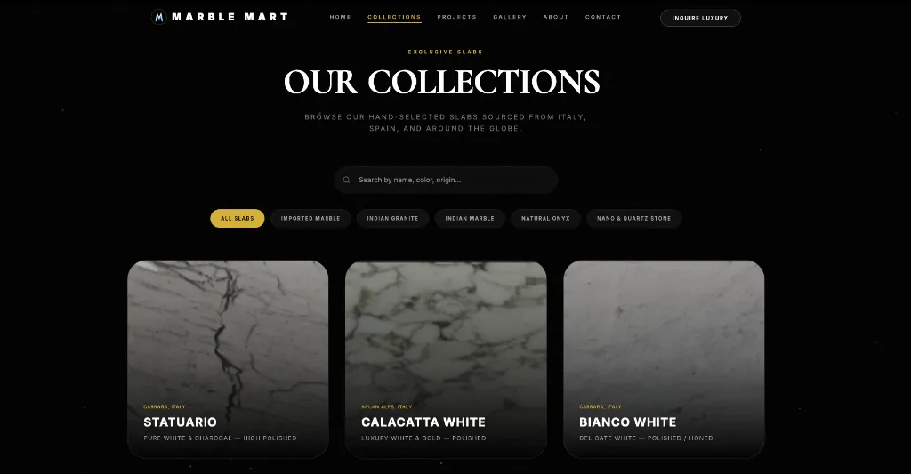 MarbleMart Web screen 3