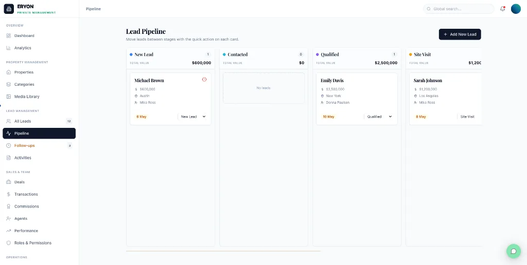 Realist CRM screen 3